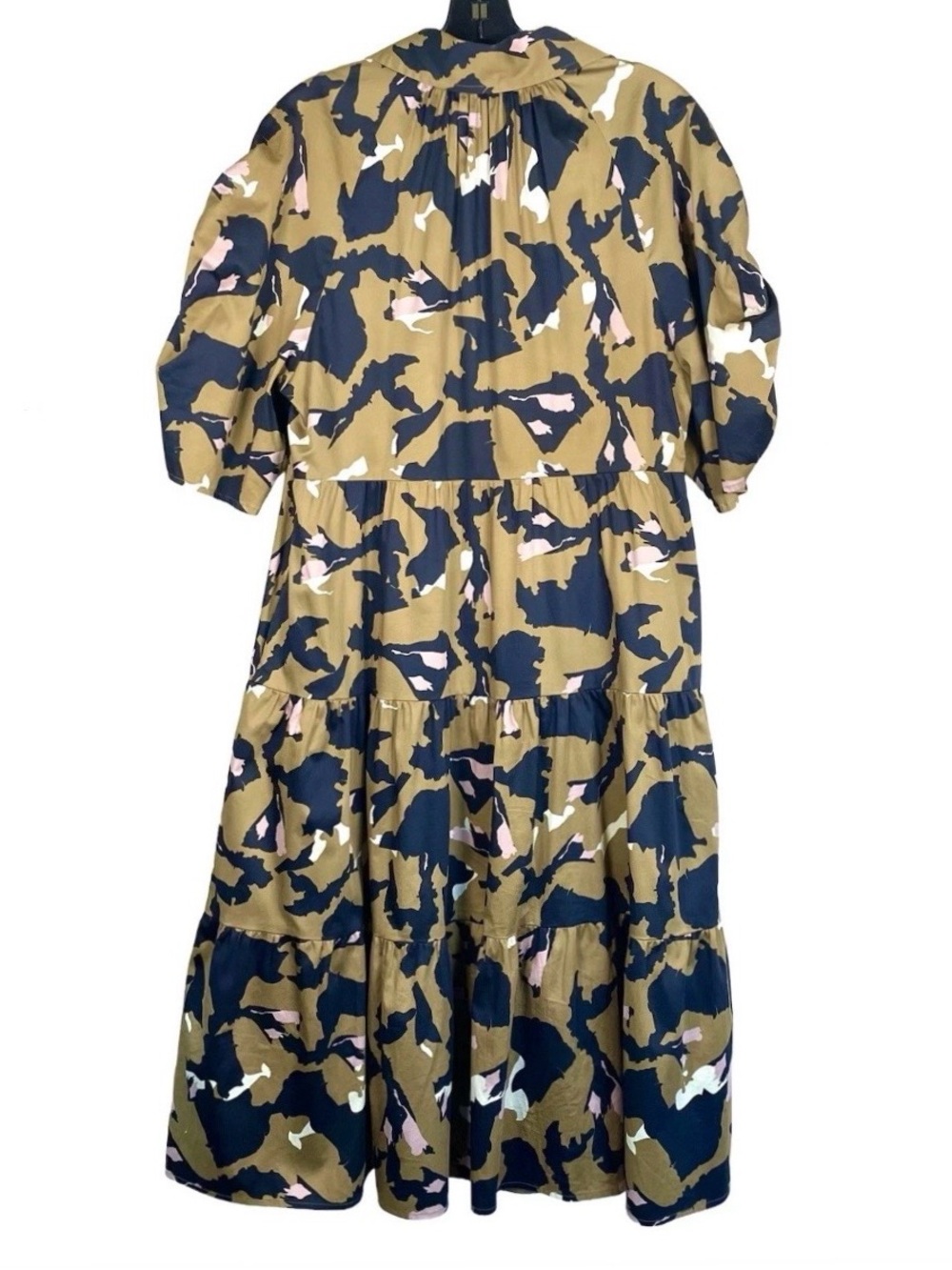 CROSBY by Mollie Burch Whit Undone Abstract Midi Shirtdress S - Picture 5 of 8